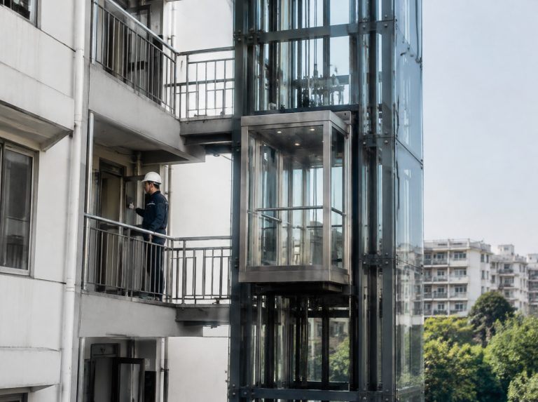 贵阳旧楼加建观光电梯